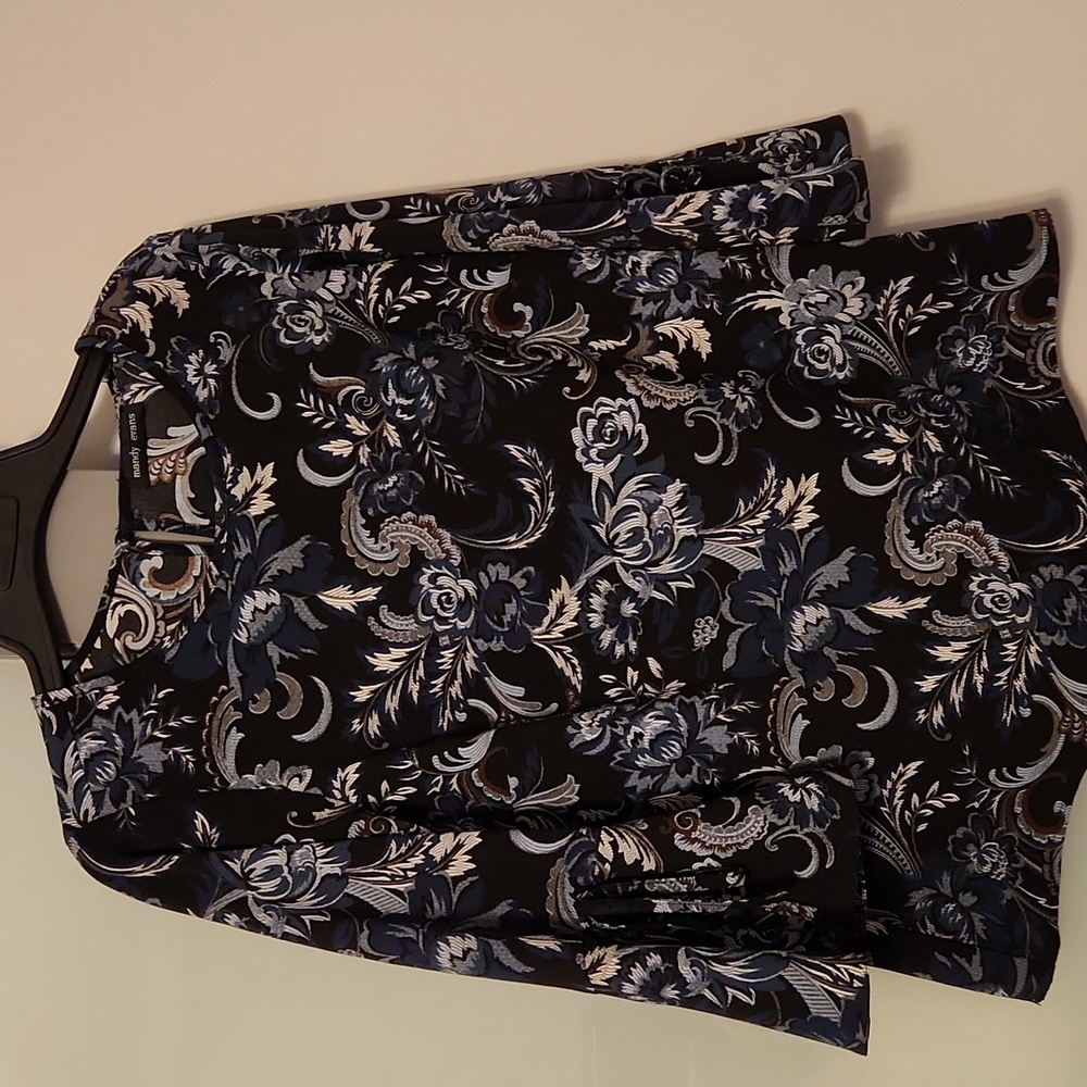 Mandy Evans Size S Blouse with 3/4 Bell Sleeves with Slit and Tie